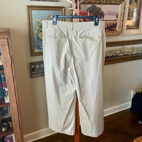 a.n.a women’s casual wide leg crop cotton chino khaki pants pockets 16 - Picture 8 of 10